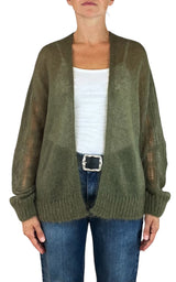 Initial - Cardigan mohair - Verde militare