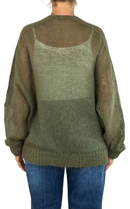 Initial - Cardigan mohair - Verde militare