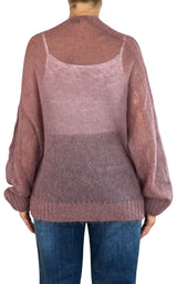 Initial - Cardigan mohair - Rosa