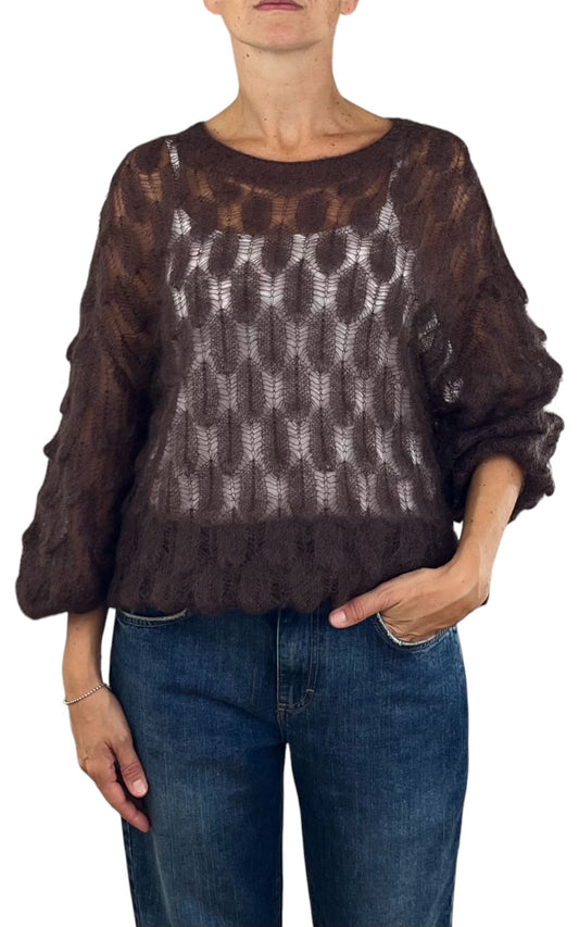 Off-on - Maglia pavone-Moro