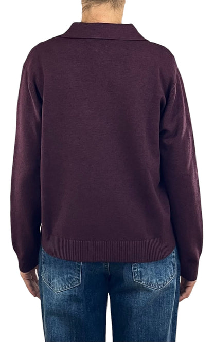 Initial - Polo in maglia - Vino