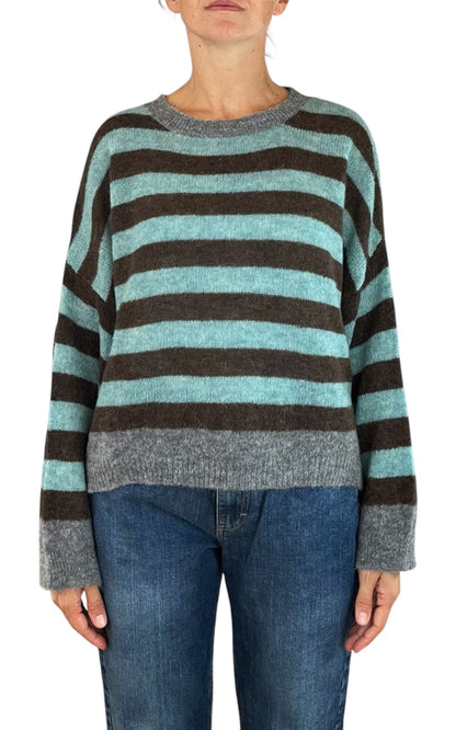 Off-On - Maglia alpaca kimono - Menta