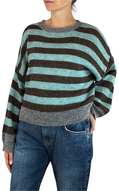Off-On - Maglia alpaca kimono - Menta