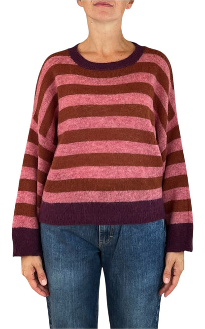 Off-On - Maglia alpaca kimono - Magenta