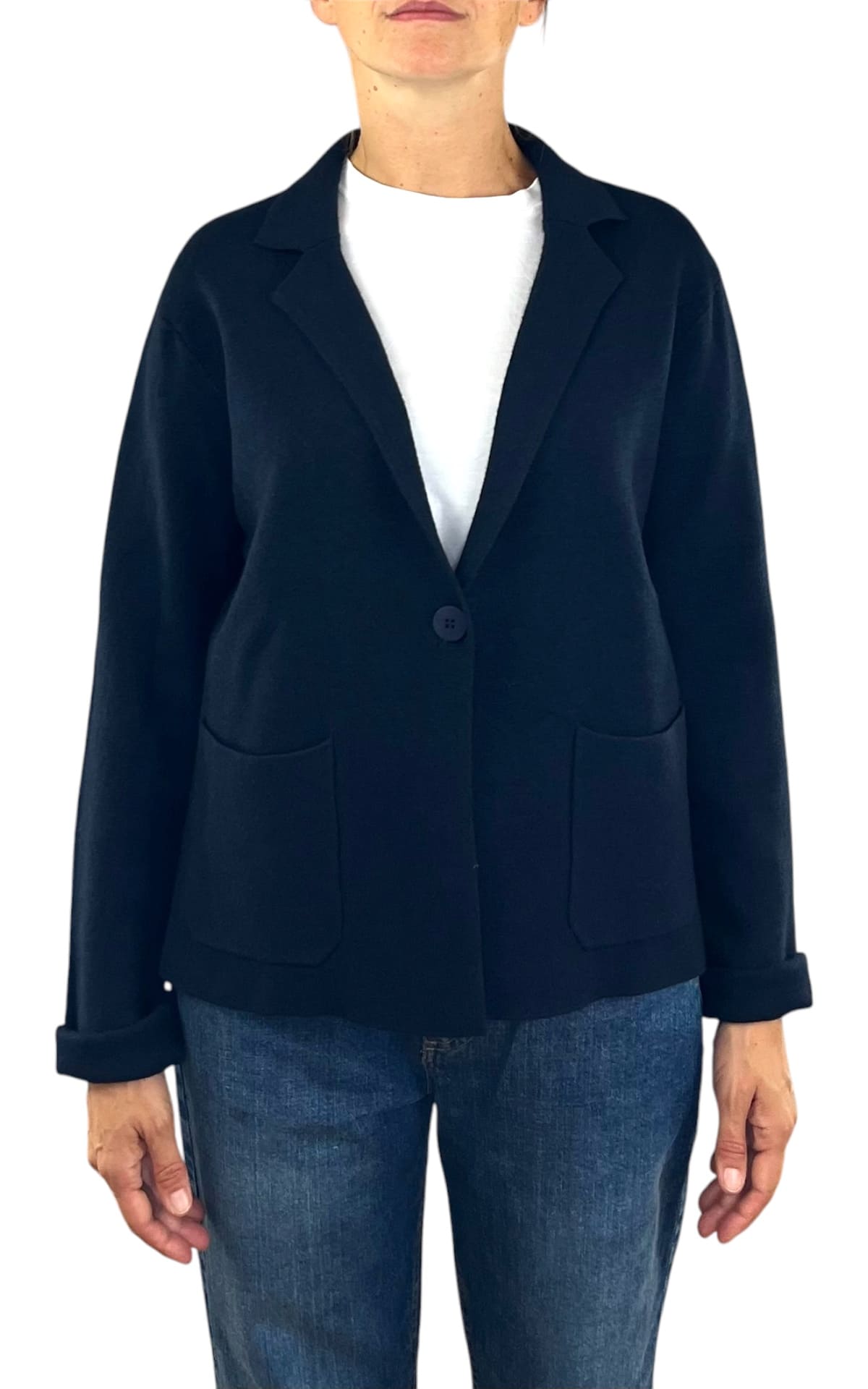 Initial - Giacca in maglia - Blu