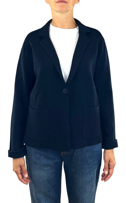 Initial - Giacca in maglia - Blu