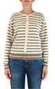 Off-On - Cardigan a righe - Burro