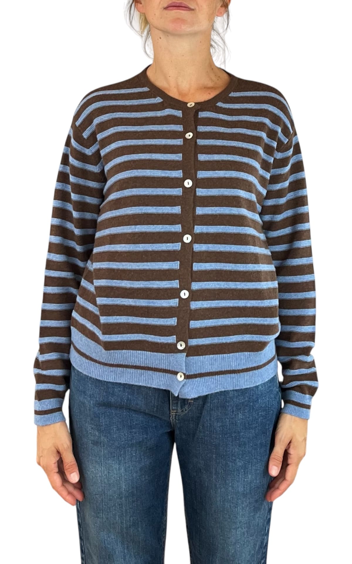 Off-On - Cardigan a righe - Moro