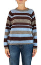 Off-On - Maglia in alpaca rigata - Celeste