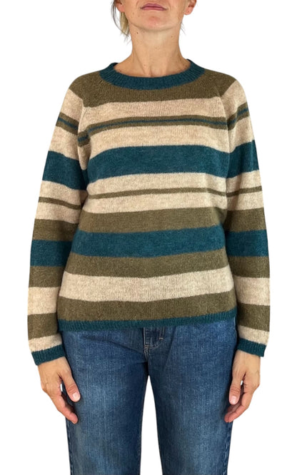 Off-On - Maglia in alpaca rigata - Beige