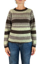 Off-On - Maglia in alpaca rigata - Verde menta