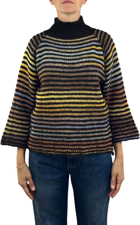 Flaminia G - Maglia cratere multicolor - Marrone
