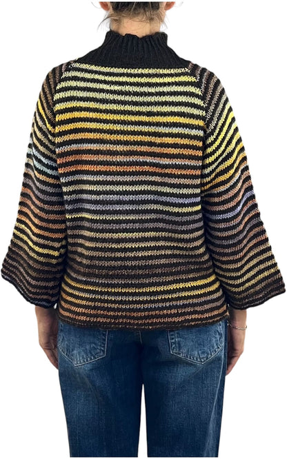 Flaminia G - Maglia cratere multicolor - Marrone