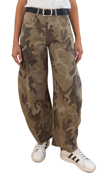 Off-on - Pantalone barrel camouflage - Camel