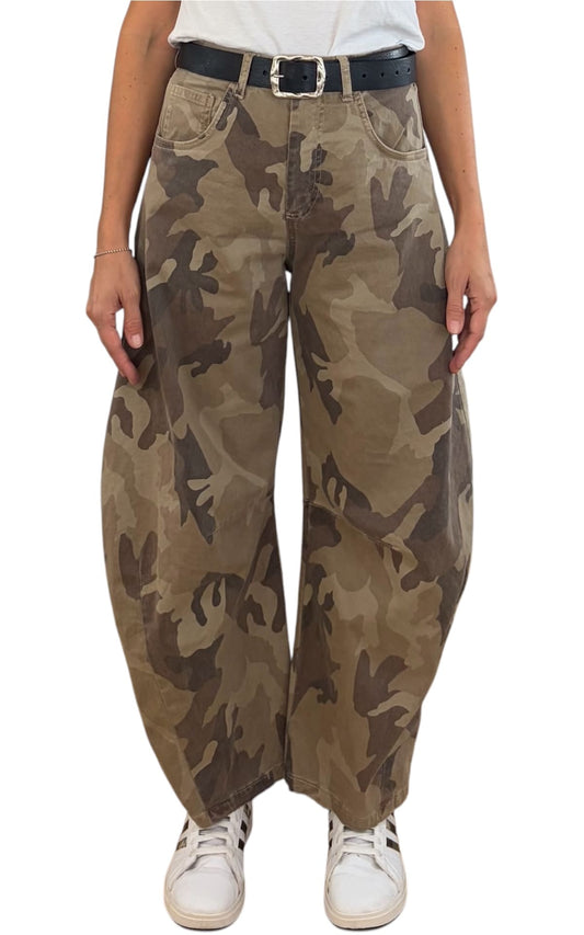 Off-on - Pantalone barrel camouflage - Camel