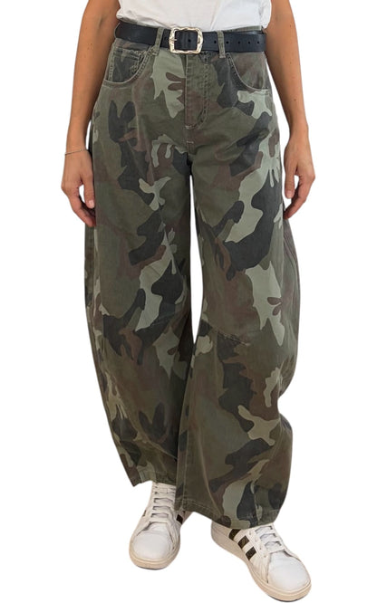 Off-on - Pantalone barrel camouflage - Verde