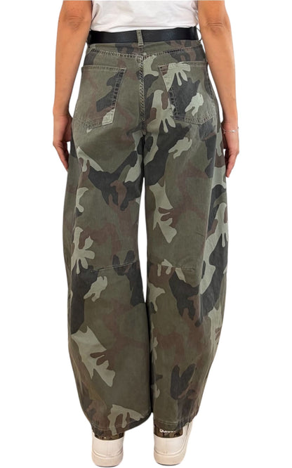 Off-on - Pantalone barrel camouflage - Verde