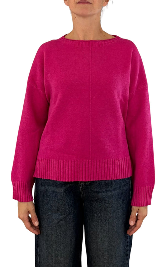 Initial - Maglia scatoletta - Fucsia