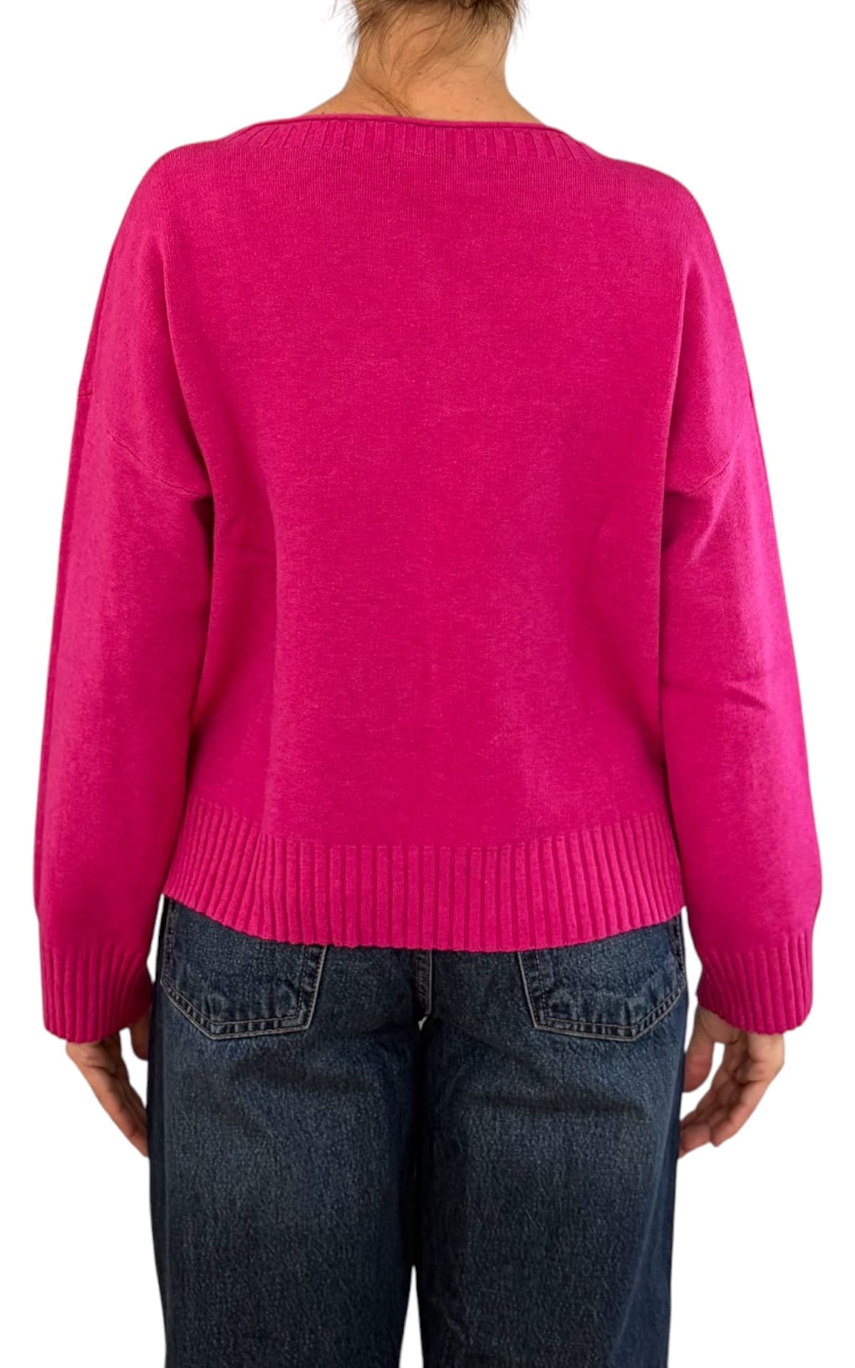 Initial - Maglia scatoletta - Fucsia
