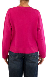 Initial - Maglia scatoletta - Fucsia
