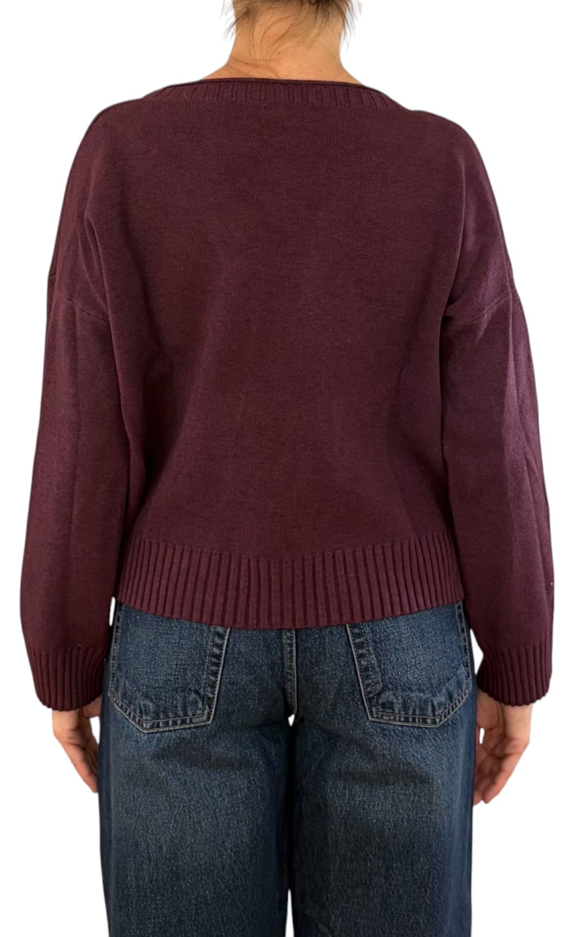 Initial - Maglia scatoletta - Vino