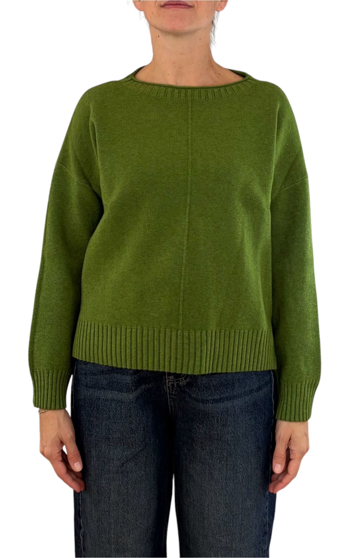 Initial - Maglia scatoletta - Verde