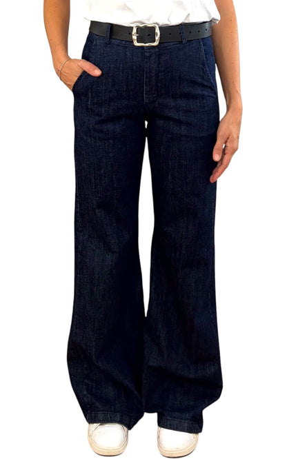 Off-On - Jeans palazzo BETTY - Denim scuro