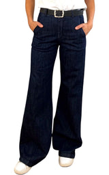Off-On - Jeans palazzo BETTY - Denim scuro