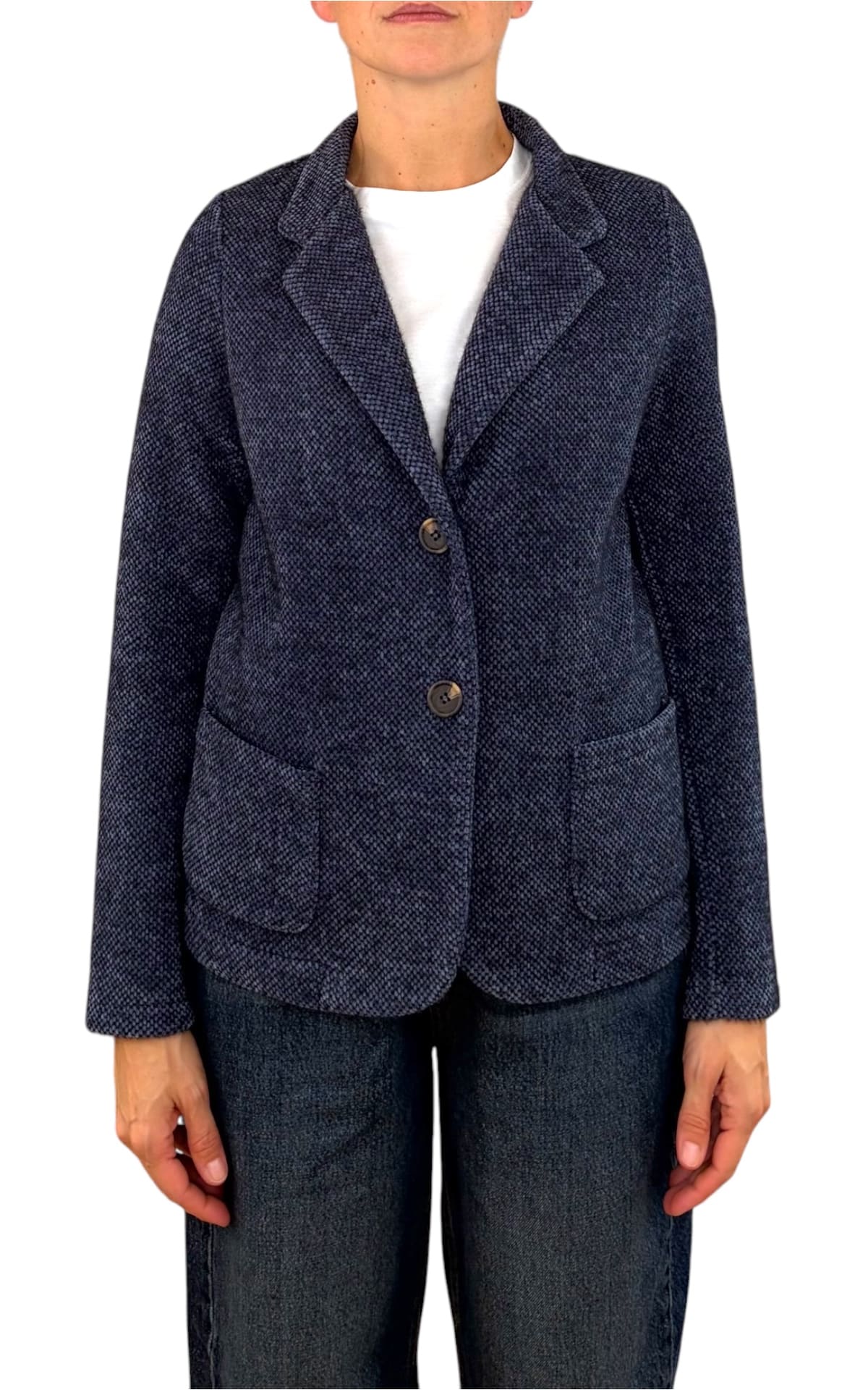Susan Di - Giacca sale e pepe - Blu