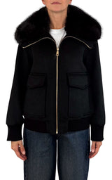 Off-On - Giubbino con pelliccia - Nero