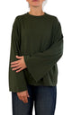 Off-On - T-shirt manica campana - Verde militare