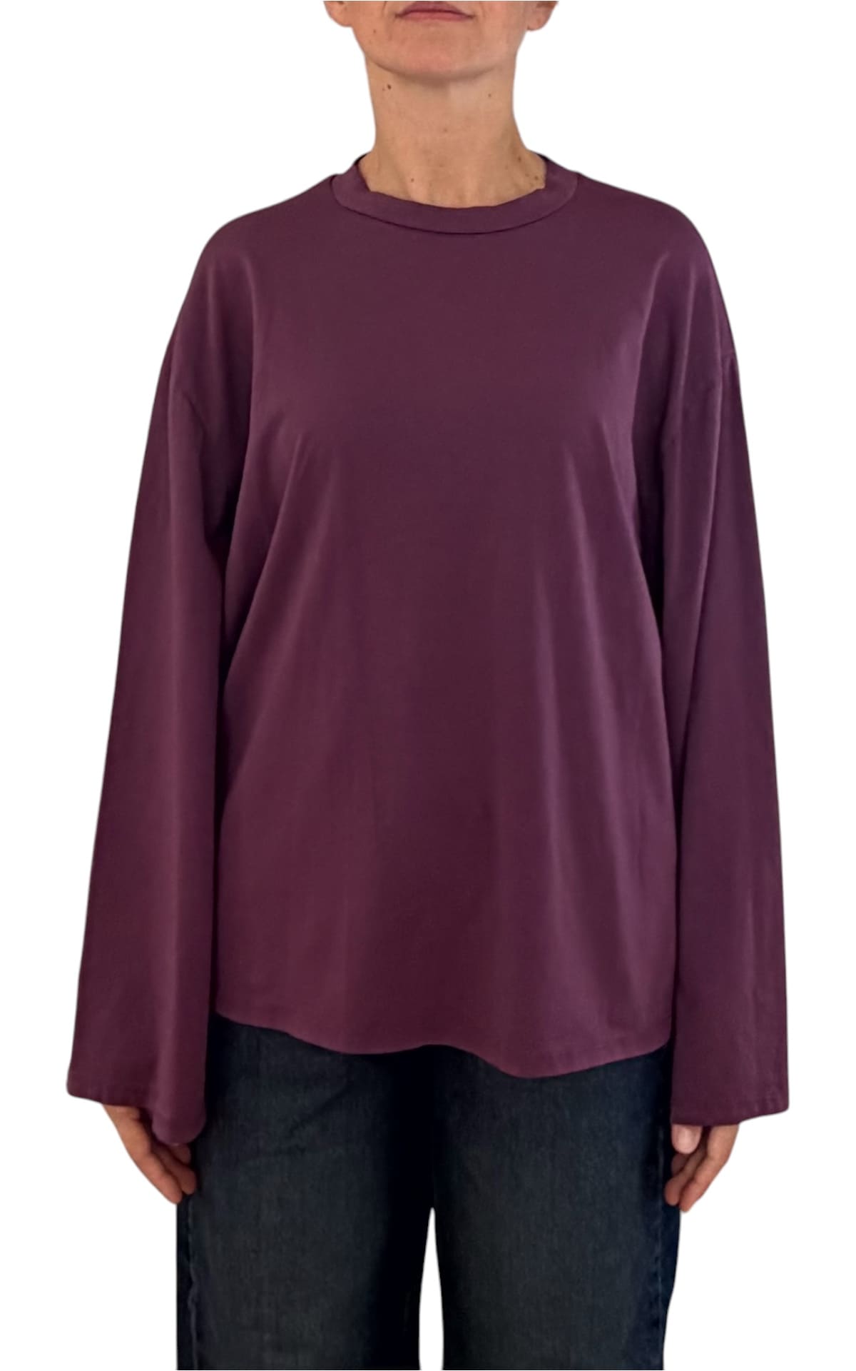 Off-On - T-shirt manica campana - Prugna