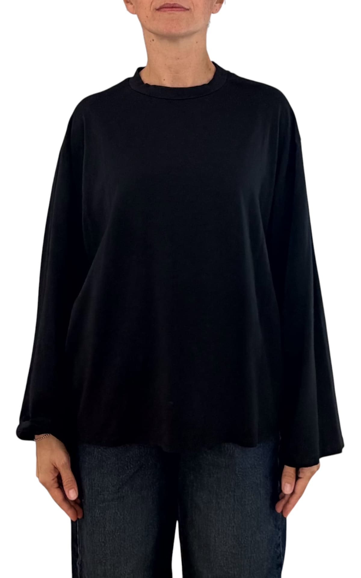 Off-On - T-shirt manica campana - Nero