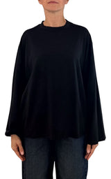 Off-On - T-shirt manica campana - Nero