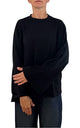 Off-On - T-shirt manica campana - Nero