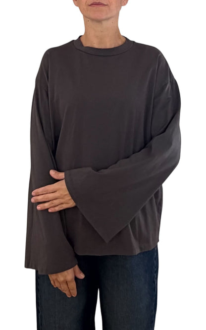 Off-On - T-shirt manica campana - Moro