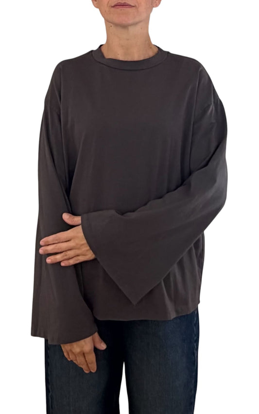 Off-On - T-shirt manica campana - Moro