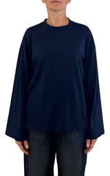 Off-On - T-shirt manica campana - Blu