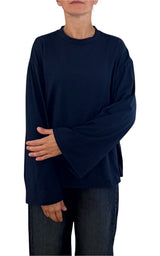 Off-On - T-shirt manica campana - Blu
