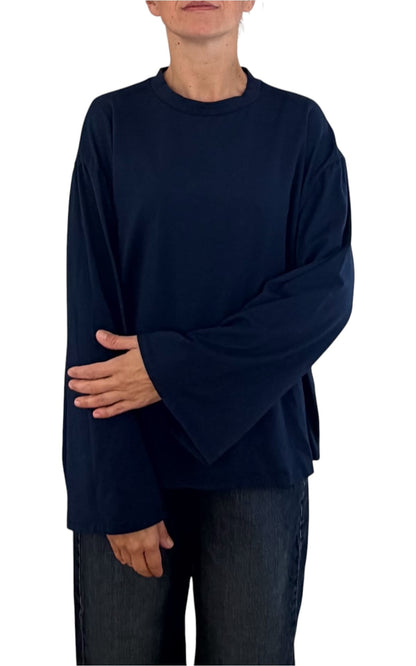 Off-On - T-shirt manica campana - Blu