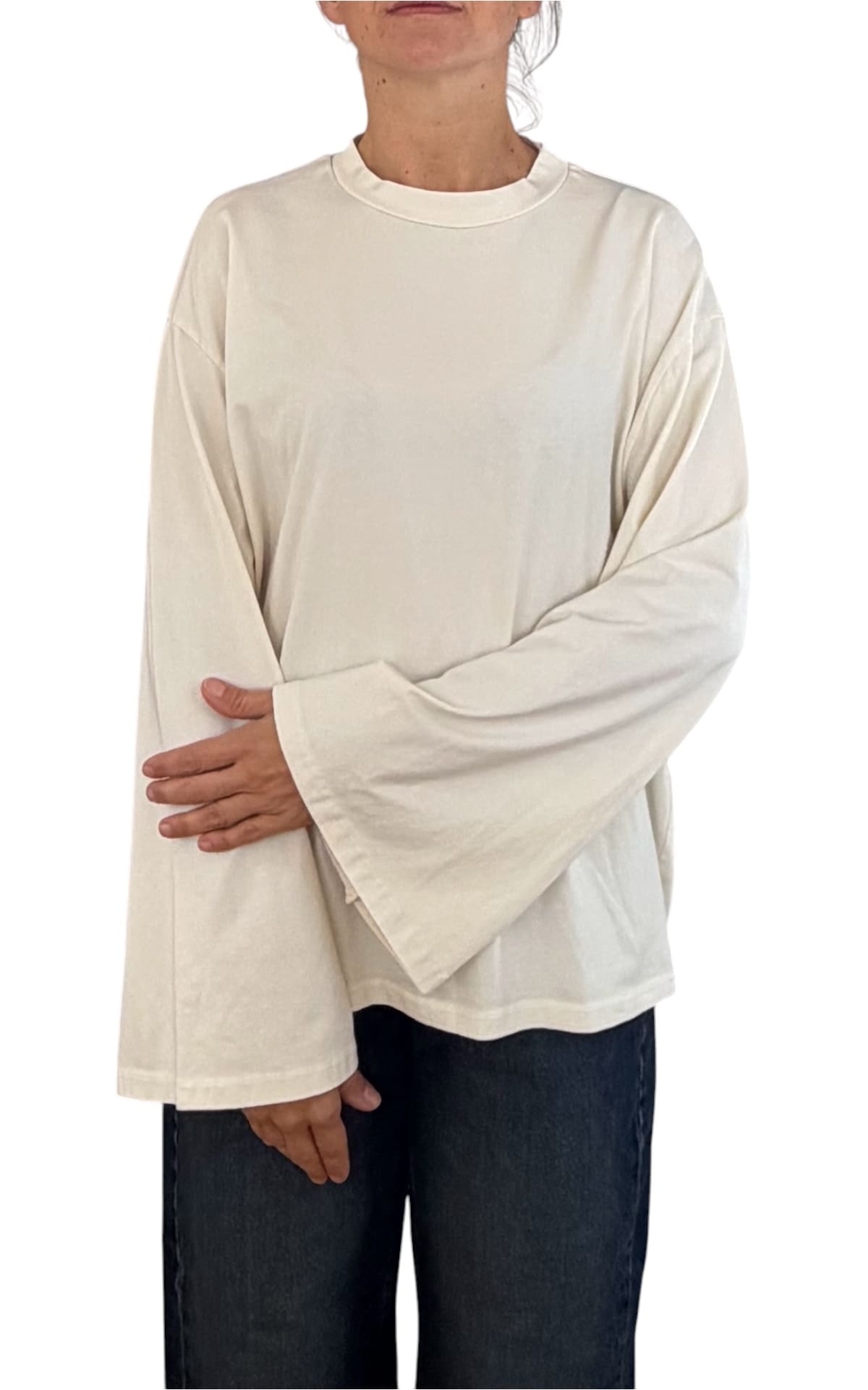 Off-On - T-shirt manica campana - Burro