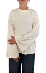 Off-On - T-shirt manica campana - Burro