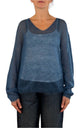 Initial - Maglia mohair V - Azzurro