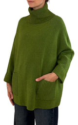 Initial - Maglia over tasche - Verde