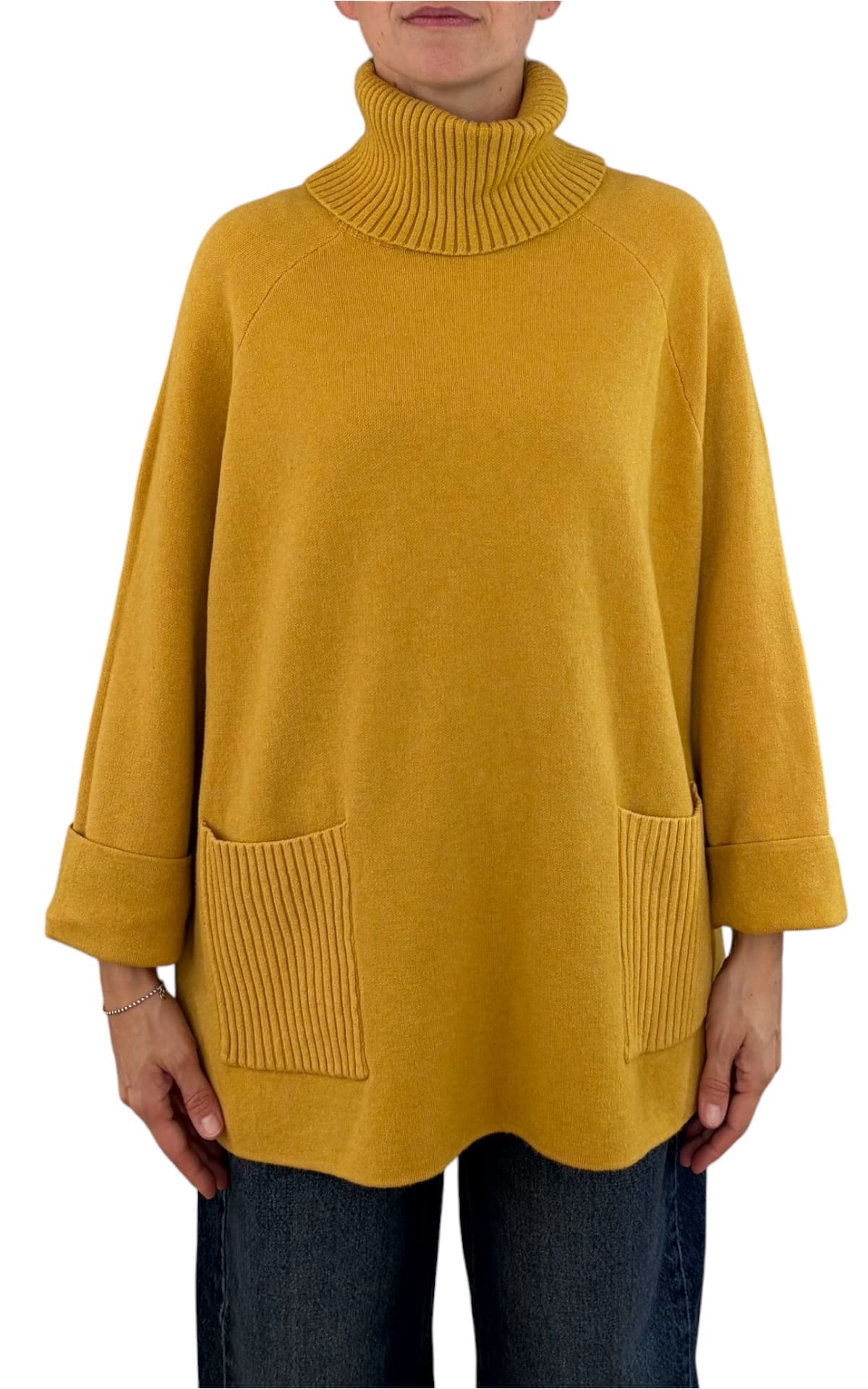 Initial - Maglia over tasche - Giallo