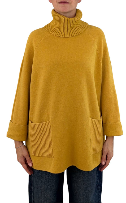 Initial - Maglia over tasche - Giallo