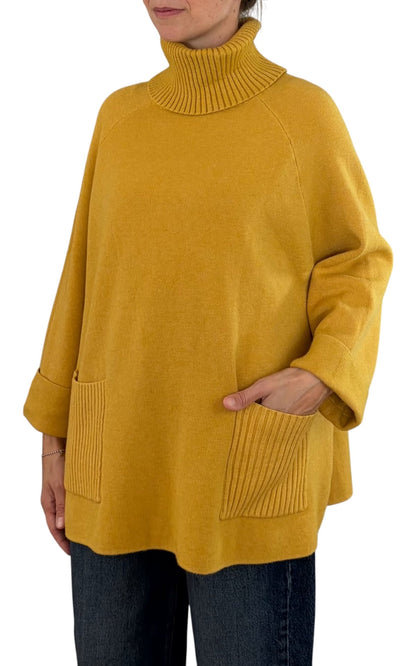 Initial - Maglia over tasche - Giallo