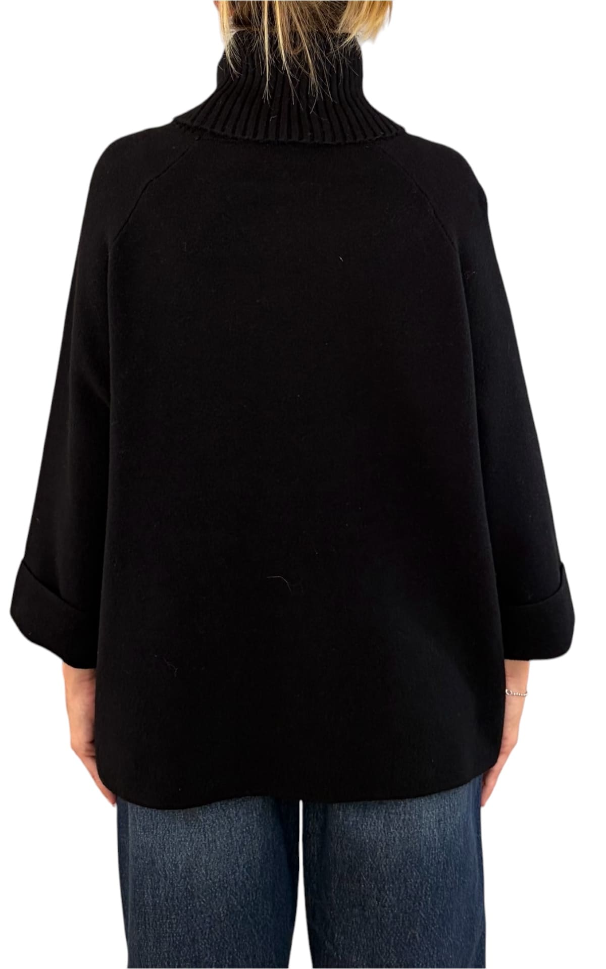 Initial - Maglia over tasche - Nero