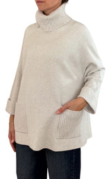 Initial - Maglia over tasche - Burro