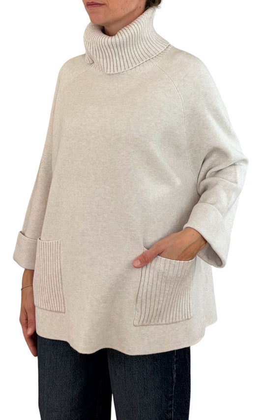 Initial - Maglia over tasche - Burro
